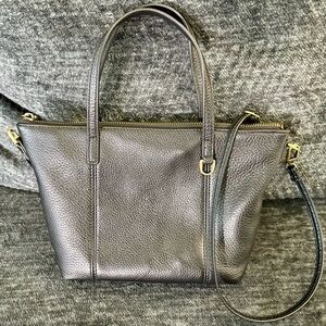 HOBO Kingston Mini Leather Satchel Black Crossbody Bag with Top Handle